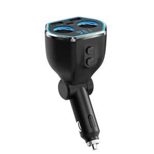 Incarcator Auto Techstar® A21C, Dual USB, Fast Charging, 2 Prize, USB Type C, Compact, Iluminare Ambientala - Img 8