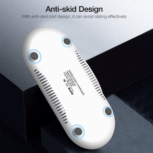 Incarcator Techstar® Dual Wireless Qi, 20W, Fast Charge, 2 x 10W, Type-C, Alb - Img 5