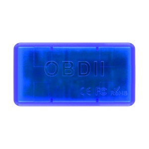 scanner auto OBD2 ELM327 mini albastru vedere frontala
