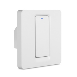 vedere laterala intrerupator smart 1 faza alb cu iluminare led