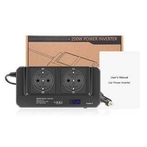 invertor portabil techstar cu afisaj lcd si incarcare rapida usb