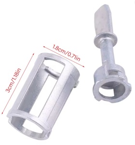 Kit reparatie incuietoare yala usa fata Techstar compatibil VW Golf 4 1997-2006 Bora 1997-2006 cilindru si cheie vedere laterala