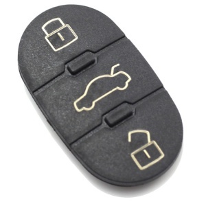 Membrana cauciuc pad cu 3 butoane, Techstar, pentru cheie auto Audi TT A3 A4 A6 A8, echiv OE 4D0837231