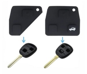 set cheie toyota lexus cu lame si membrana cauciuc 2 butoane