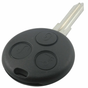 Membrana telecomanda cheie compatibila Smart Fortwo 450/City-Coupe/Cabrio, Roadster, Forfour, 3 butoane, neagra - Img 3