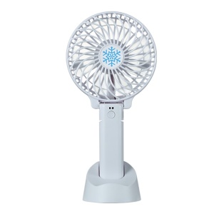 Mini Ventilator Techstar®, Alimentare USB si Acumulator 18650, 3 Viteze, 4.5W, Alb - Img 1