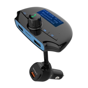 Modulator FM Techstar® T36, Wireless, Bluetooth 3.0, Microfon Integrat, Quick Charge 3.0, Afisare Voltaj, Slot MicroSD - Img 3