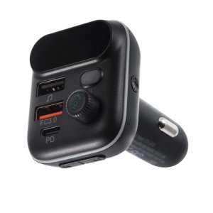 Modulator FM Techstar® T70, Bluetooth 5.0, Voltaj Baterie, USB, QC 3.0 + 18W PD Type C, MicroSD, RGB - Img 6
