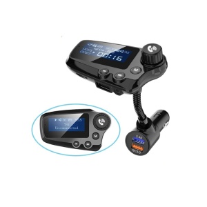 Modulator FM Techstar® T91 NEGRU Quick Charge, AUX, Bluetooth, USB, Micro SD, Transmitator - Img 7