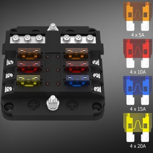 Panou sigurante auto 6 circuite cu LED indicator