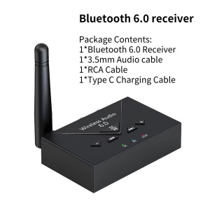 Receiver Audio Techstar J300 cu antena externa, USB Player si alimentare Type-C 5V