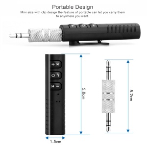 Receptor Techstar® Bluetooth Audio Jack 3.5mm Wireless Auto Clip On BT2 - Img 8