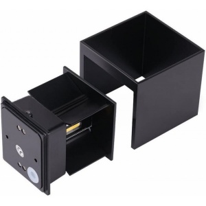 componente aplica LED exterior Techstar Cube negru lumina rece