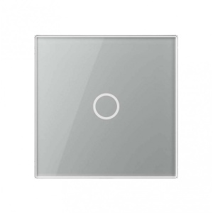 Resigilat Intrerupator Touch Techstar®, Sticla Securizata, Design Modern, Iluminare LED, 1 Faza, Gri - Img 8