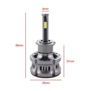 Resigilat Set 2 LED-uri Auto Techstar® N8, H3, 50w, 5500 Lumeni, 3000K-8000K, AUTO, 12-24 Volti, COB, Canbus, Radiator Aluminiu - Img 6