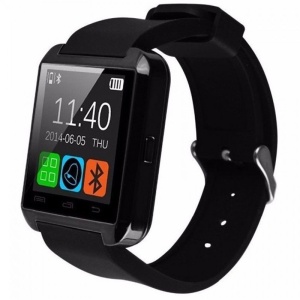 Resigilat Smartwatch Techstar® U8+, Bluetooth, Ecran LCD 1.44inch, Conectare Telefon, Pedometru, Negru - Img 1