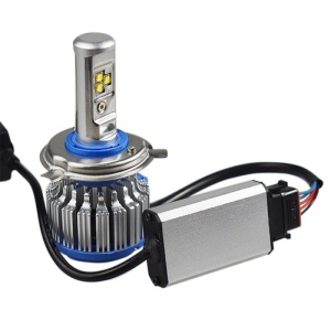 Set 2 LED-uri Auto Techstar® T1, H4, 40w, 9000 Lumeni, 6000K, AUTO, 12-24 Volti, CREE, Canbus, Radiator Aluminiu - Img 2