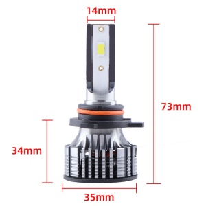 Set 2 LED-Uri Auto Techstar® V8, 9012, 120W, 12-24V, 15000 Lumeni, 6000K, Unghi Fascicul 360°, CSP 3570, Canbus, Radiator Aluminiu, Racire Cooling Tech, Argintiu - Img 7