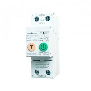 siguranta automata inteligenta Techstar WiFi 2 poli 63A monitorizare consum