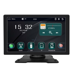 Sistem Multimedia Techstar® Apple Carplay/Android 9001P, Ecran Tactil, 9 Inch 1024x600 HD IPS, Bluetooth, Mirror Link, Card TF, USB, AUX, Negru - Img 2