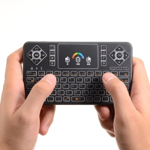 Tastatura Wireless Techstar® Q9 Iluminata RGB , QWERTY, Plug&Play, Tochpad, Tastatura, Mouse - Img 2