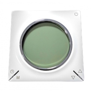 Termostat Techstar TH-12 alb ecran rotund stins