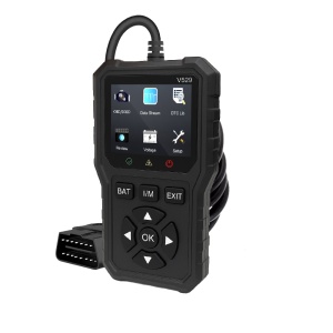 Tester OBD2 V529 pe fundal alb, vedere din fata