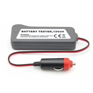 Tester baterie Techstar 12V cu afisaj LED si conector priza auto