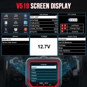 Tester diagnoza auto V519 cu ecran color si date motor afisate