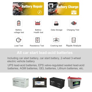 tabel moduri de lucru si tipuri baterii compatibile cu tester KW520