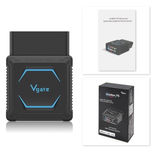 Vgate vLinker FS – față și spate, port OBD2 și inscripții