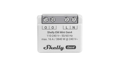 Shelly EM Mini Gen4: cel mai mic contor de energie Shelly, montat direct în tablou sau doză