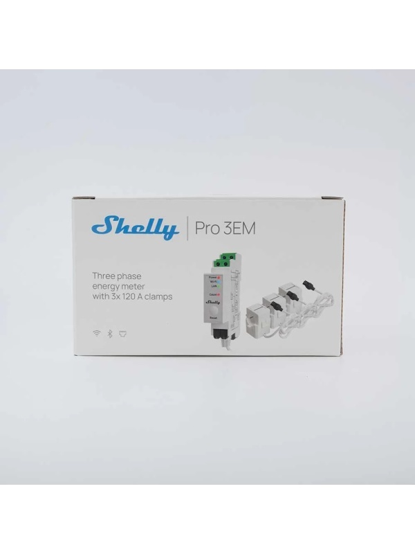 Contatore di energia trifase Shelly Pro 3EM 120A v2 - guida DIN, 3 x trasformatore di corrente 120A, misurazione a 4 quadranti, aggiornabile a Matter, Wi-Fi, LAN e Bluetooth - Img 3