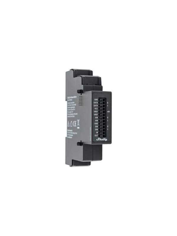 Erweiterungsmodul Shelly Pro Sensor Add-on, DIN-Hutschiene, 2 analoge Eingänge 0-10 V, 2 digitale Eingänge, 2 Schnittstellen 1-Wire und SSR-Relaisausgang, für Shelly Pro Geräte - Img 2
