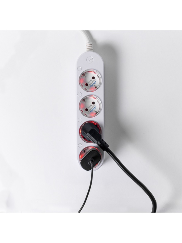 Prelungitor inteligent cu 4 prize și măsurare consum-Shelly Power Strip 4 Gen4 Alb - Img 11
