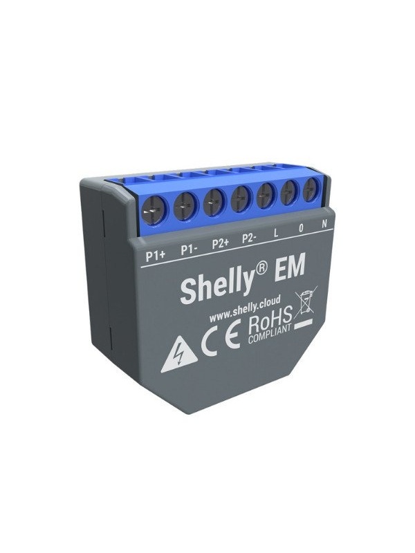 Resigilat Shelly EM Contor de energie monofazat cu 2 canale + clamp (1x transformator 50A) - Img 2
