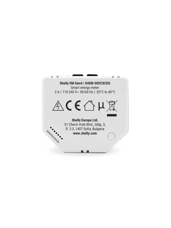 Resigilat Shelly EM Gen4 – Contor Inteligent de Energie Monofazat, Generația 4, 2 Canale cu Transformatoare de Curent (CT), Releu Integrat, Wi-Fi, Bluetooth și Zigbee 3.0, Pregătit pentru Matter - Img 3