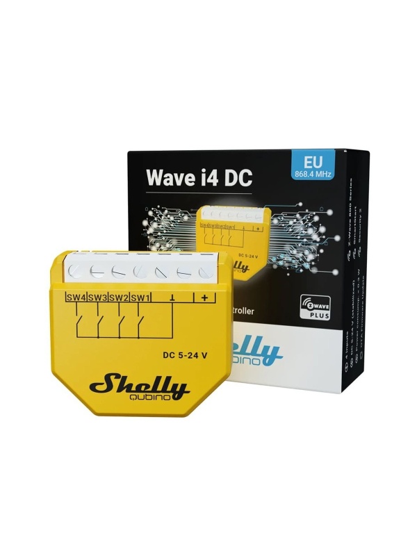 Resigilat Shelly Qubino Wave i4 DC – Modul activare scene Z-Wave - Img 2