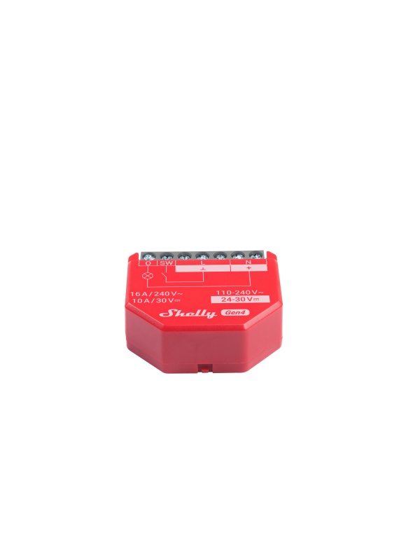 Shelly 1PM GEN4 smart relay, 1 channel, 16A, consumption monitoring, multiprotocol (WiFi, bluetooth, matter, zigbee), Home Assistant integration - Img 4