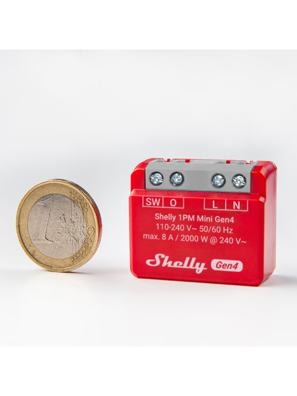 Shelly 1PM Mini GEN4 smart relay, 1 channel, 8A, multiprotocol (WiFi, bluetooth, matter, zigbee), Home Assistant compatible - Img 6