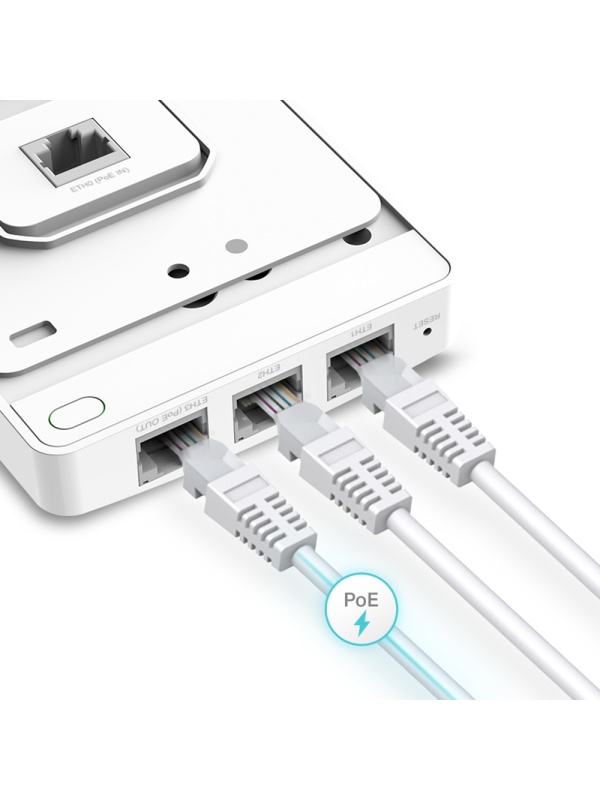 Access Point Wi-Fi AC1200 cu montare în perete și 4 porturi Gigabit – TP-Link Omada EAP235-Wall - Img 3