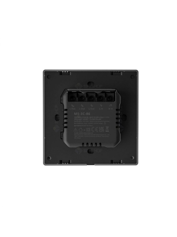 Intrerupator smart WiFi Sonoff M5-3C-86, 2.4 GHz, bluetooth, mecanic, 3 canale - Img 3
