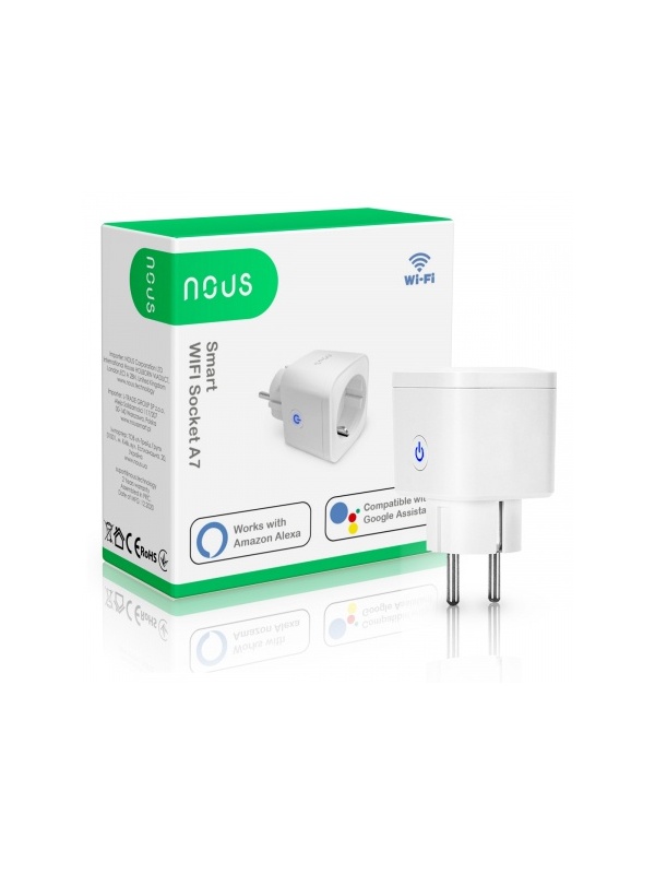 Nous A7 smart socket, Wi-Fi, 16 A/3680W, surge protection, voice control, Google Assistant compatible, amazon alexa - Img 4