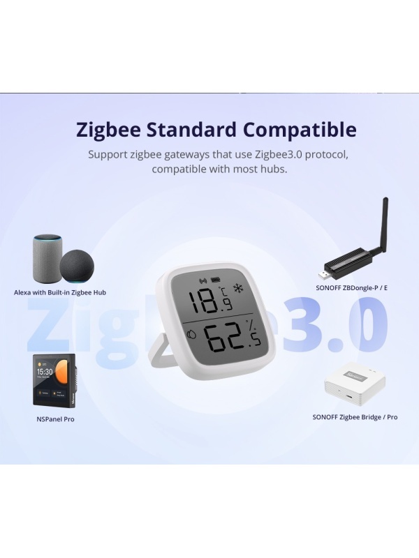 Senzor de temperatura si umiditate Sonoff SNZB-02D, Zigbee 3.0 - Img 4