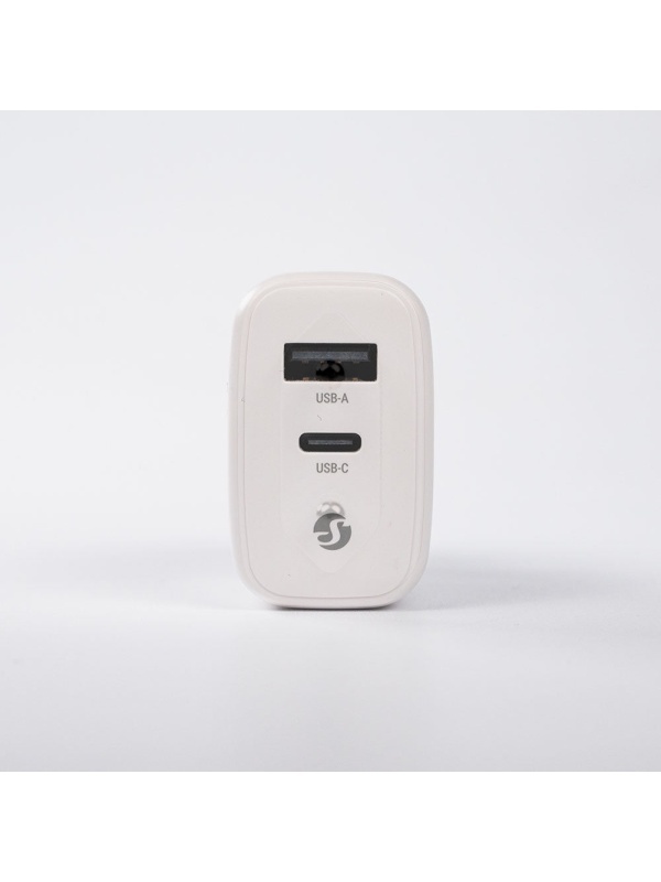 Smart charger Shelly GaN 65W white - USB-C and USB-A, Power Delivery, EU plug, for laptops, phones and Shelly devices - Img 2
