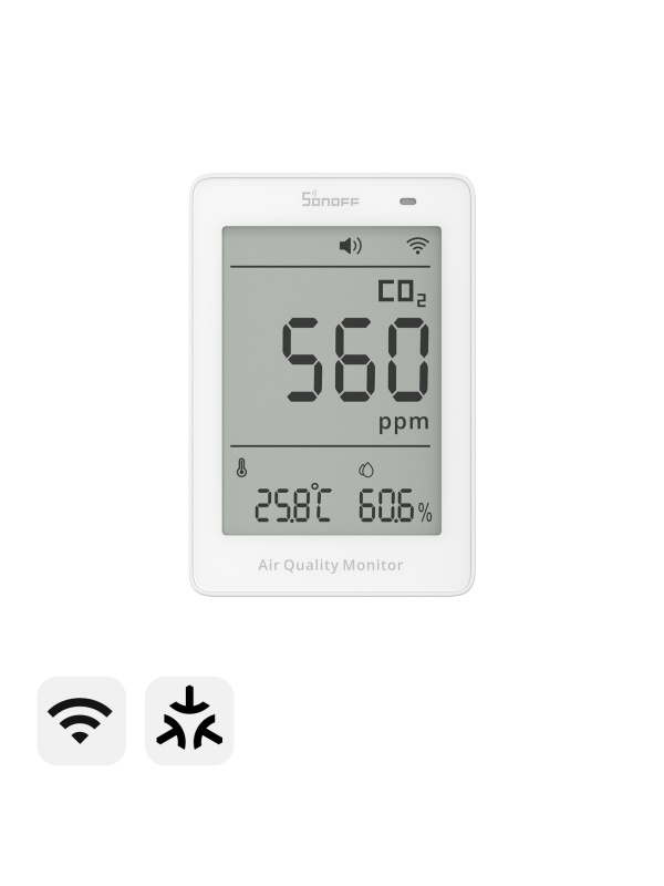 SONOFF AirGuard CO2 – Monitor inteligent CO2 cu Matter over Wi-Fi pentru calitatea aerului (SAWF-08P) - Img 3