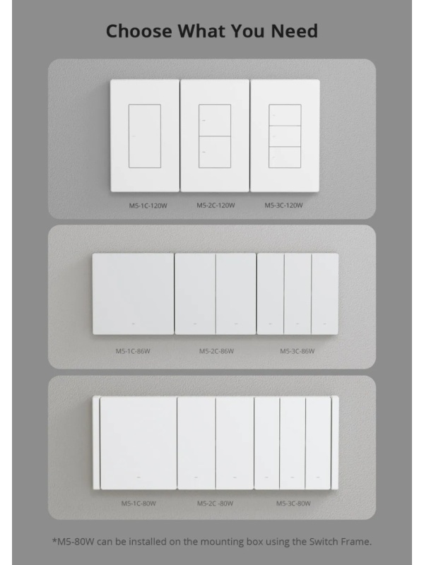 Sonoff M5-1C-80W intelligent switch, 1 channel, 10A, Matter protocol, White - Img 6