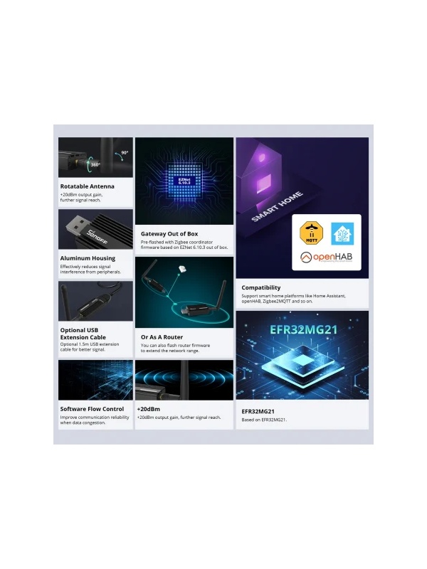 Sonoff ZBDongle-E – Adaptor USB Universal Zigbee 3.0 pentru Integrare Smart Home - Img 7