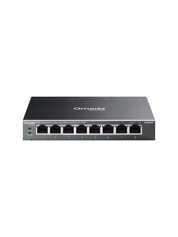 Switch TP-Link Omada ES208GP, 8 porturi Gigabit Easy Managed, PoE+ - Img 2