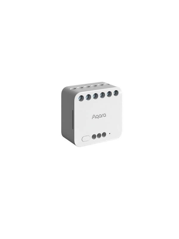 Resigilat Releu inteligent cu 2 canale Aqara Dual Relay Module T2, Zigbee, monitorizare consum, dry contact - Img 2